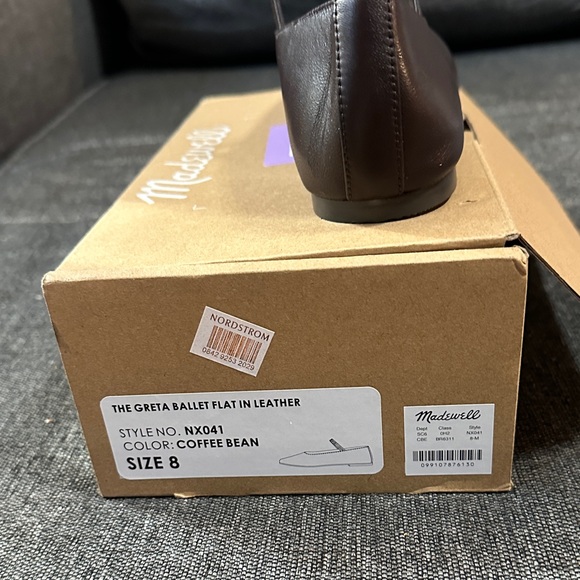 Madewell Greta Ballet Flats size 8 Coffee bean brown - Picture 3 of 4